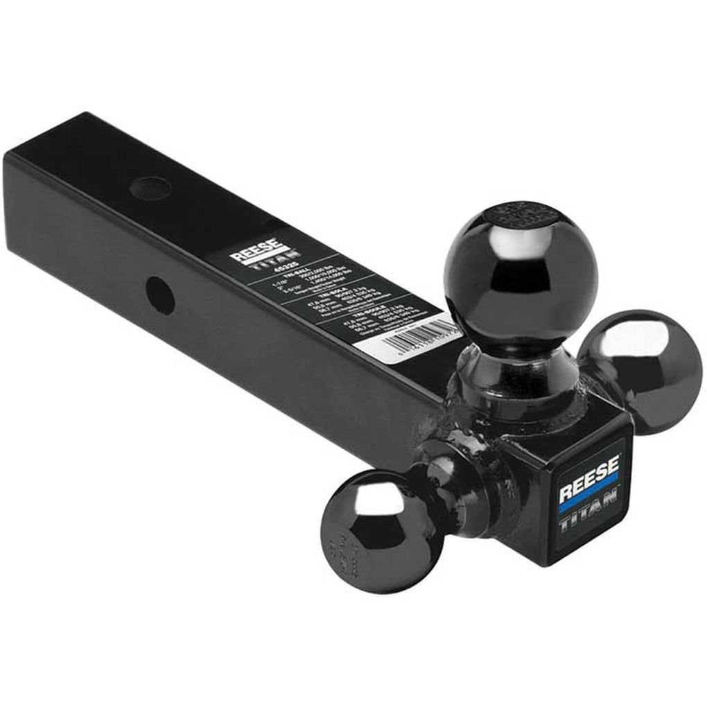 Draw-Tite 45325 Titan 1 7/8In & 2In & 2 5/16 Triball Black Balls Hollow Shank Ball Mount