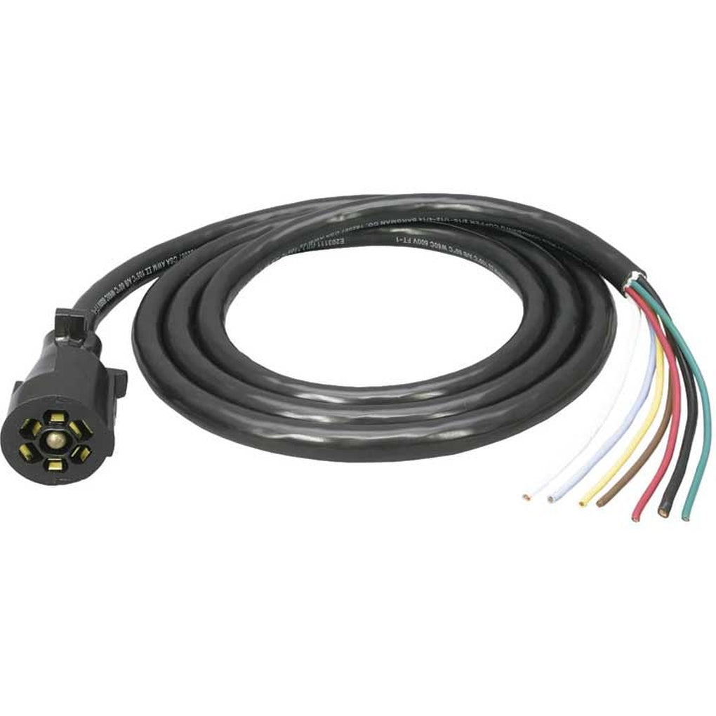 Draw-Tite 50-67-003 Wiring Connector 7Way Molded Trailer End w/8Ft Wire
