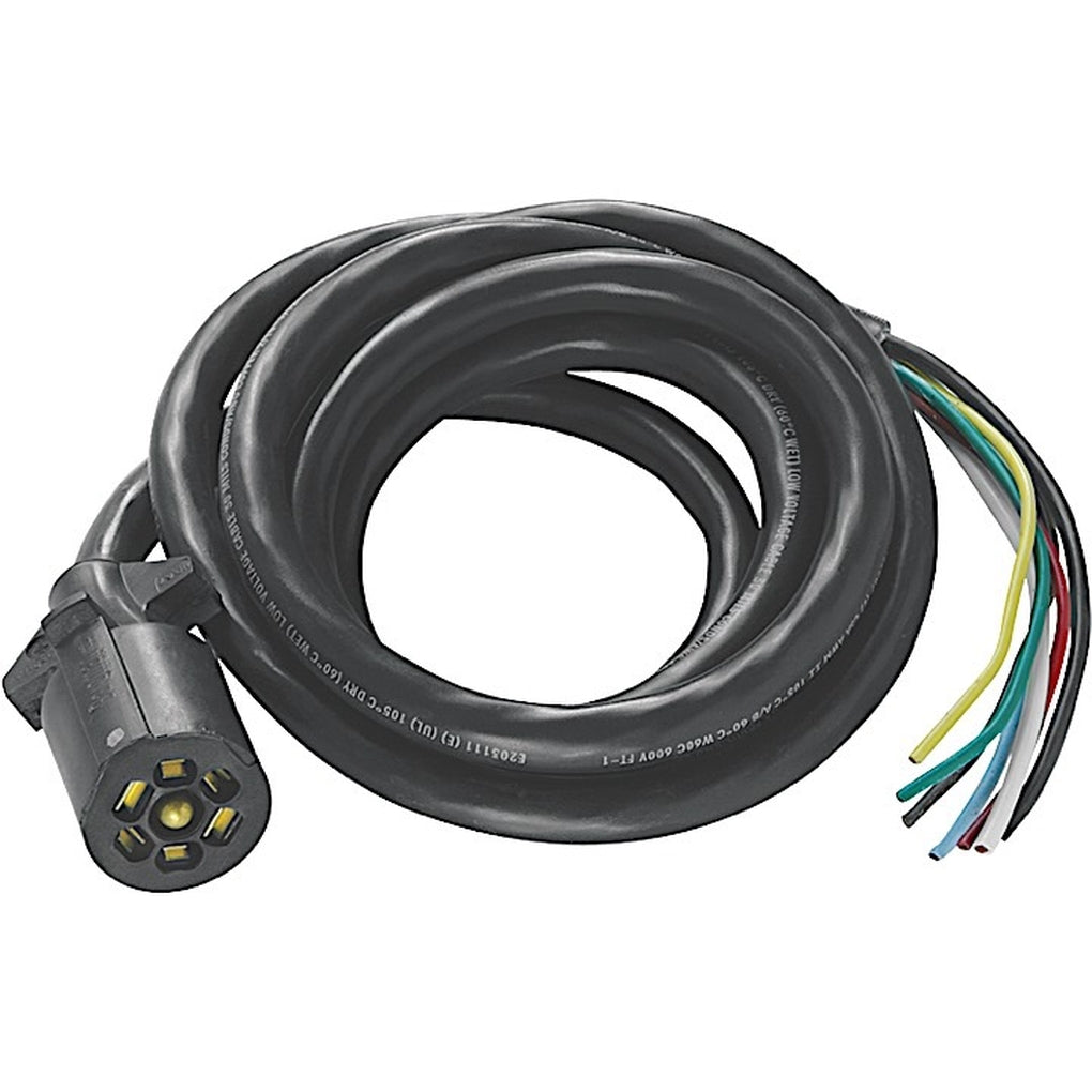 Draw-Tite 50-67-616 Wiring Connector 7Way Molded Trailer End w/6Ft Wire