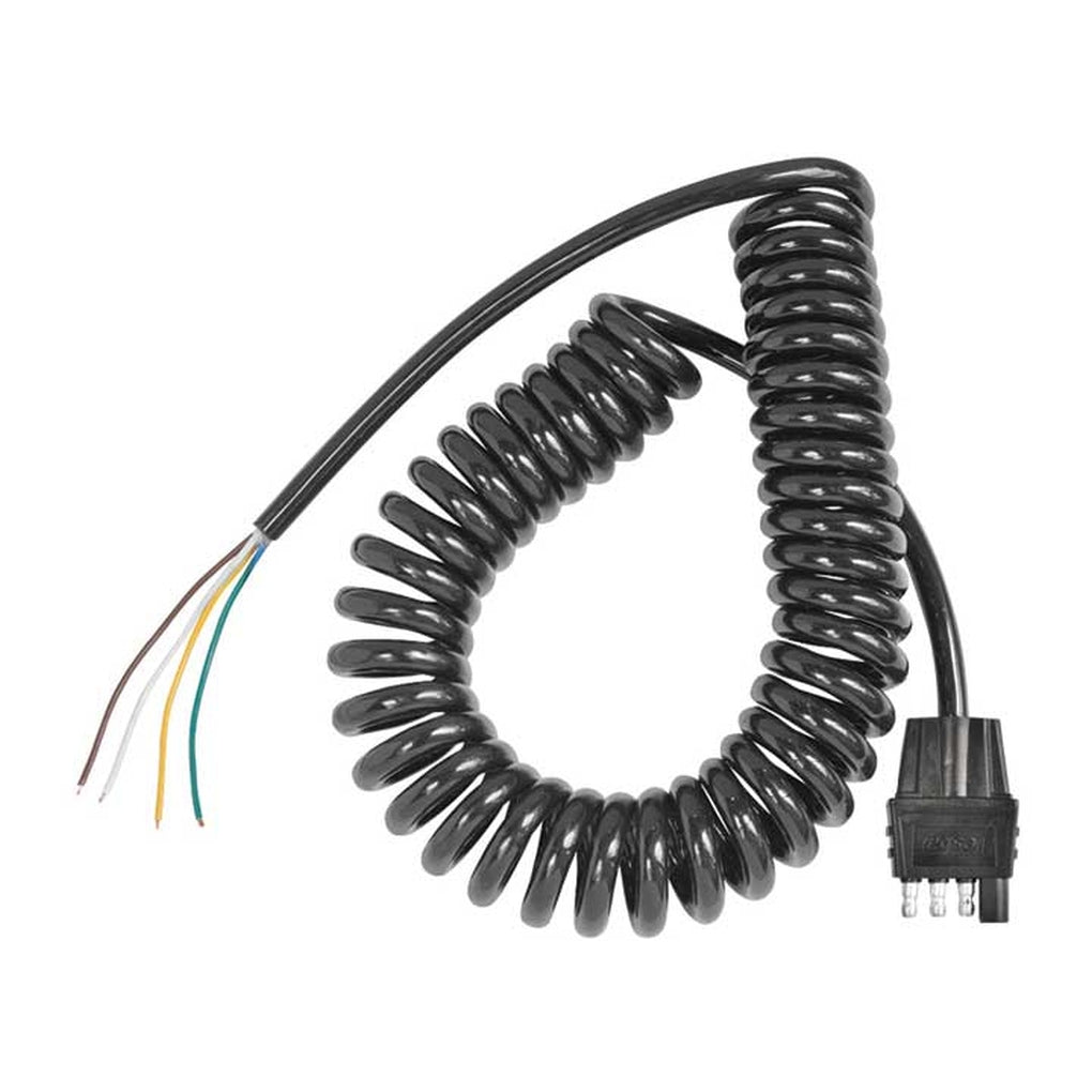 Draw-Tite 54000-026 4Way Flat Trailer End 11Ft CoiLED Connector
