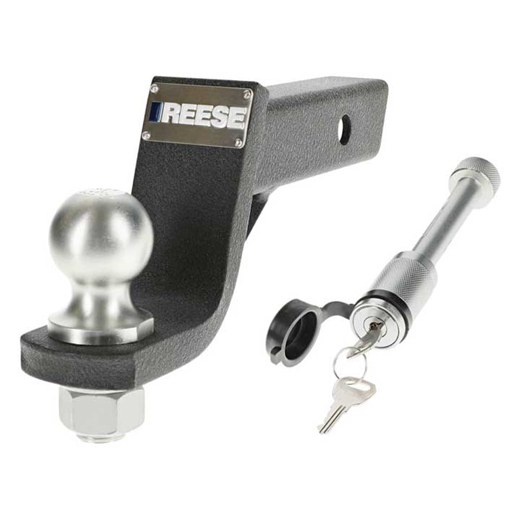 Draw-Tite 7096700 2In Receiver Ball Mount 4In Drop 7500Lb W/2In Chrome Ball & Dogbone Style Receiver Lock