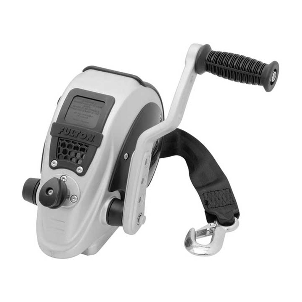 Draw-Tite FW20000101 Winch Hand Crank Single Speed W 20 Strap and Hook; 2000 Lbs Packaged