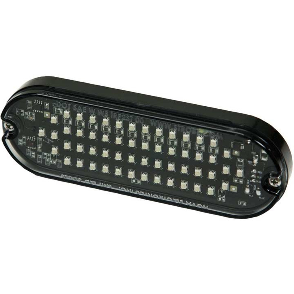 Ecco 3911A Directional Led: Oval Surface Mount 12Vdc 15 Flash Patterns Amber