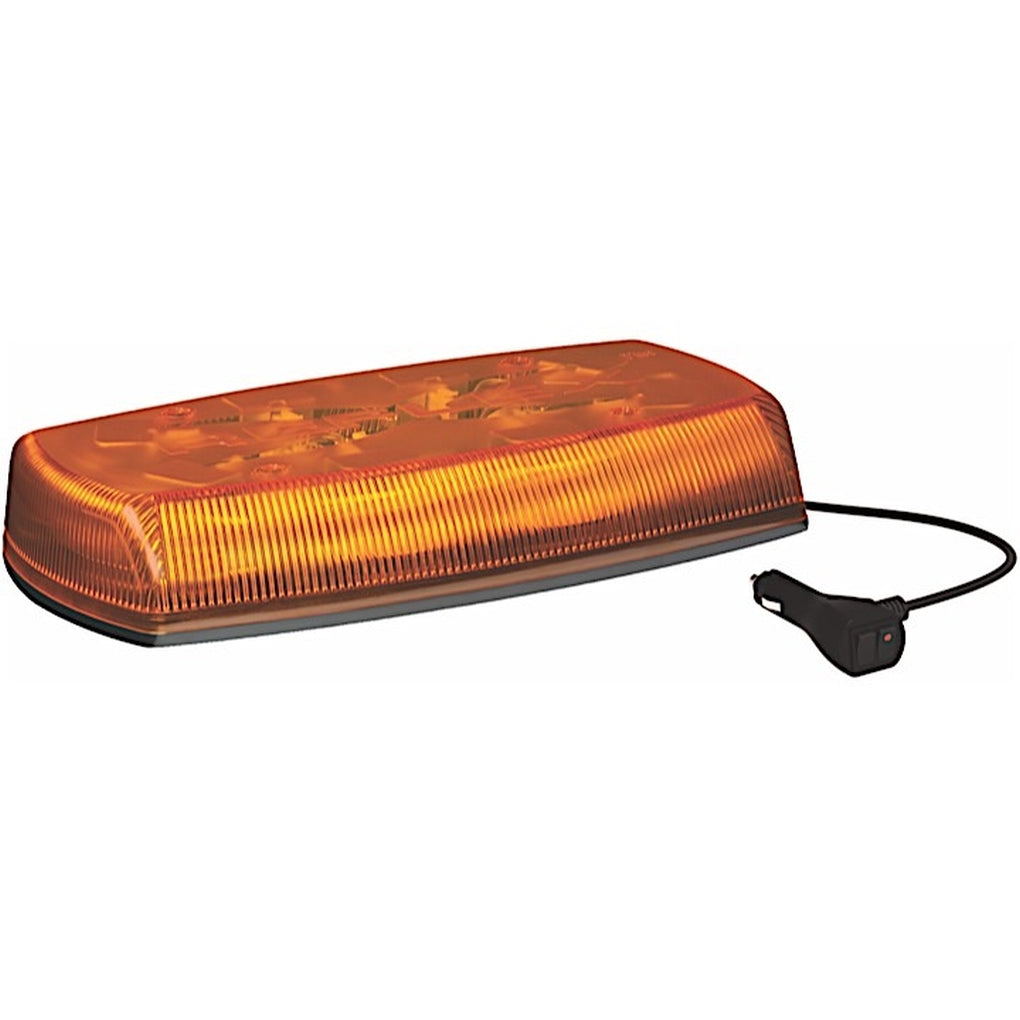 Ecco 5580A-MG LED Minibar: Reflex 15In 1224Vdc 18 Flash Patterns Magnet Mount Amber Dome Amber Illumination