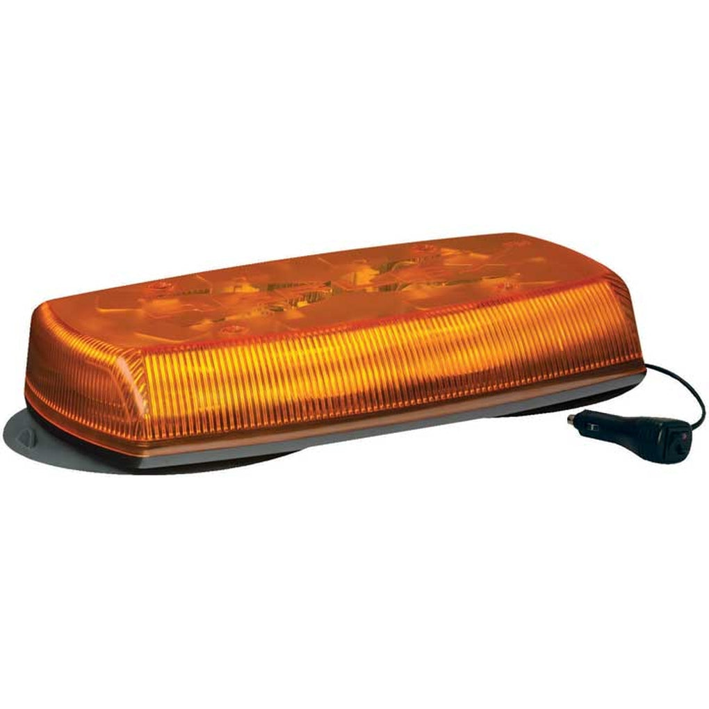 Ecco 5580A-VM LED Minibar: Reflex 15In 1224Vdc 8 Head Vacuummagnet Mount Amber Dome Amber Illumination