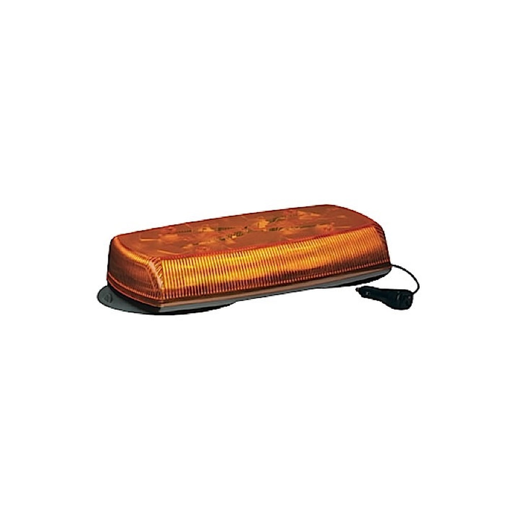Ecco 5585A-VM LED Minibar: Reflex 15In 1224Vdc 18 Flash Patterns Magnet Mnt Amber Dome