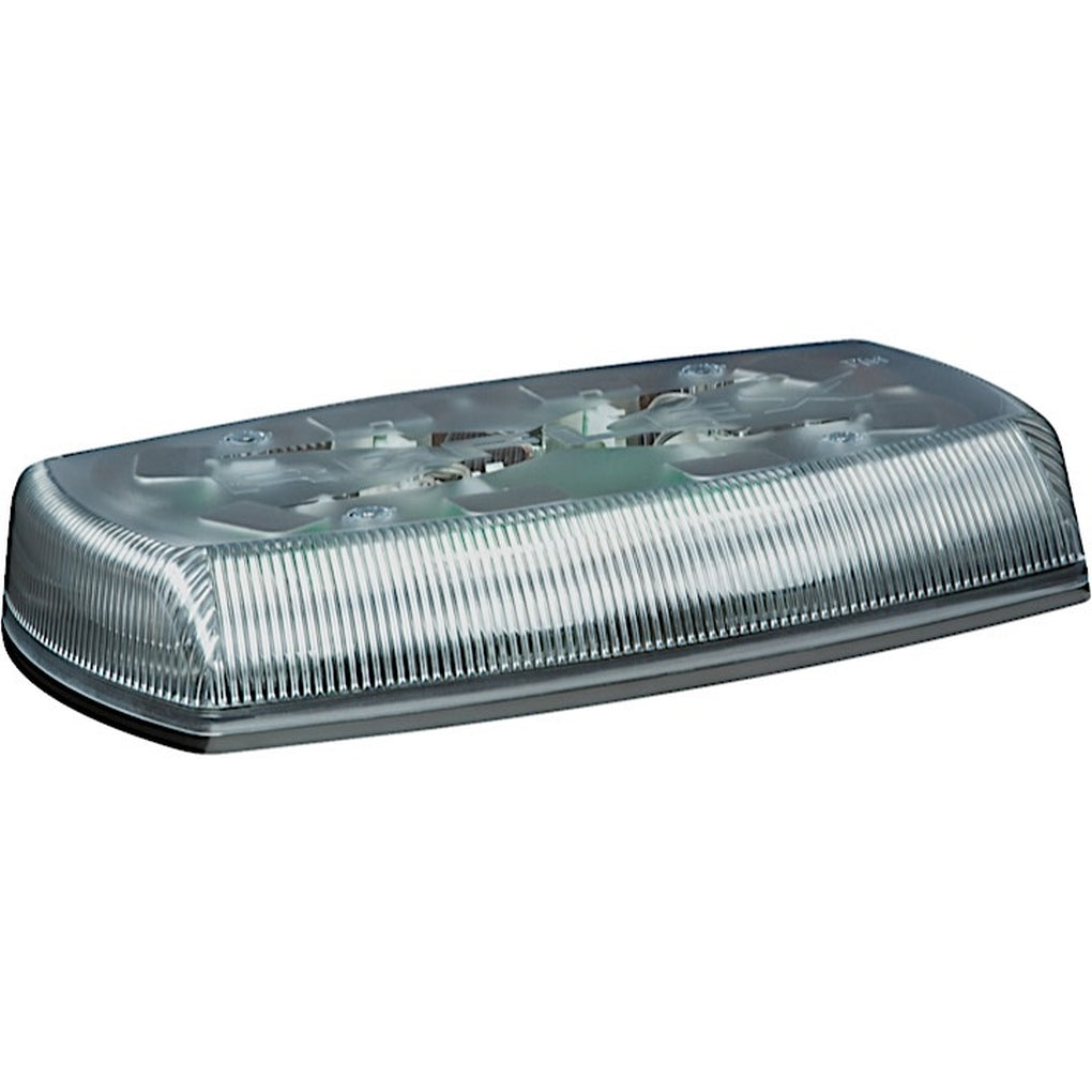 Ecco 5585CAC LED Minibar: Reflex 15In 1224Vdc 18 Flash Patterns Clear Dome Amber/Clear