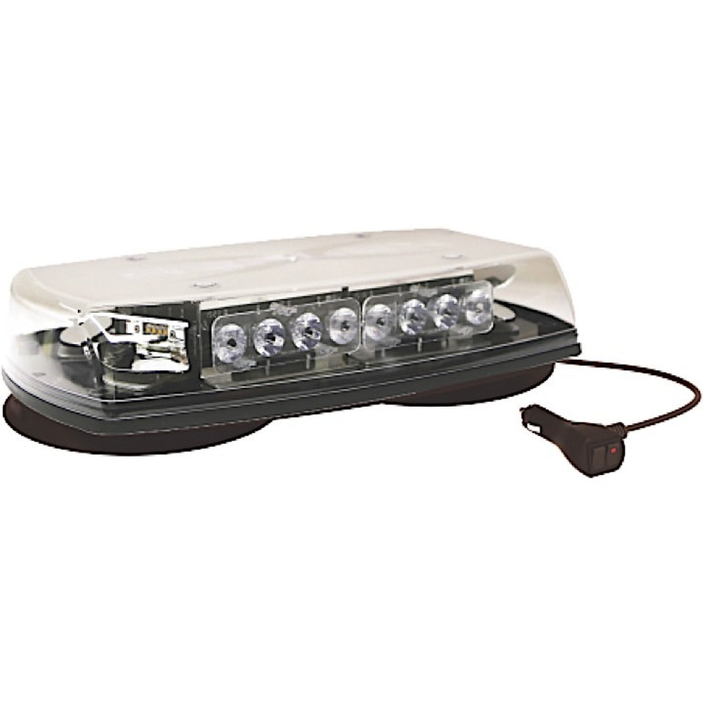 Ecco 5597CA-VM LED Minibar Reflex 15In Zero Optic Dome 1224Vdc 18 Flash Patterns Vacuummagnet Clear Dome Amber