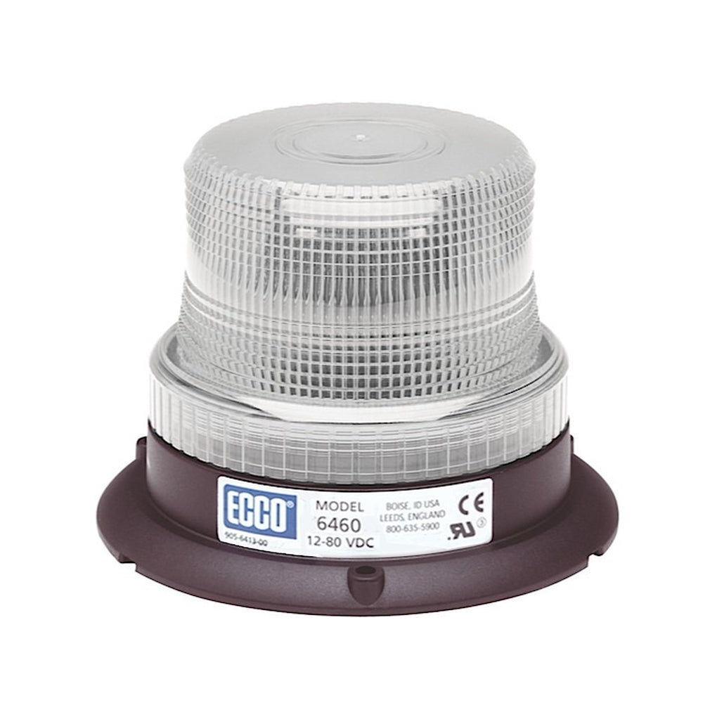 Ecco 6465C LED Beacon: Low Profile 1280Vdc Pulse8 Flash Clear