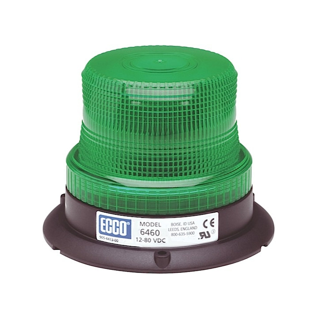 Ecco 6465G LED Beacon: Low Profile 1280Vdc Pulse8 Flash Green