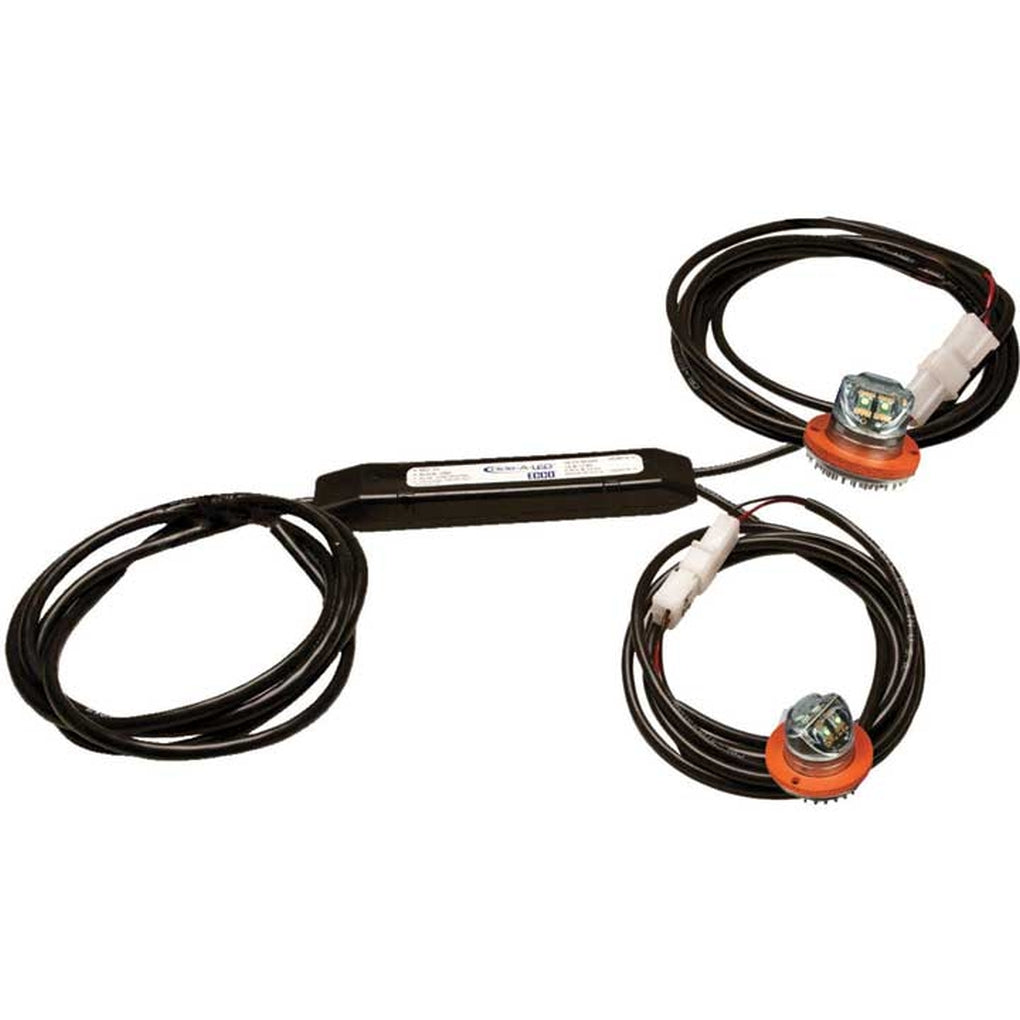 Ecco 9021AA LED Flasher: HideaLED 2 Head Wide (4 Led) 12Vdc Amber/Amber