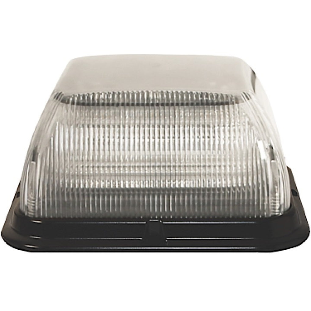 Ecco EB7185CAG LED Beacon Dual Square Poly Base Medium Profile 1224Vdc 24 Flash Patterns Clear Lens Amber/Green