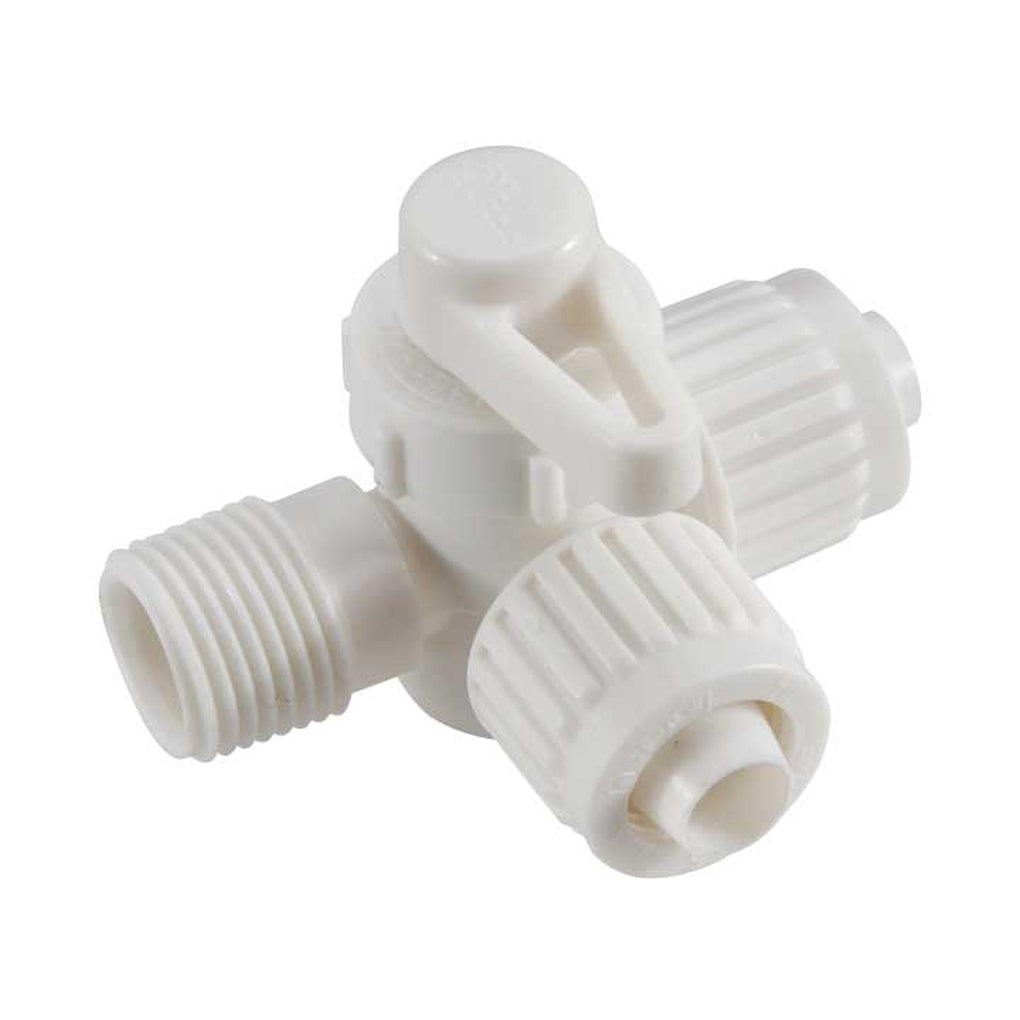 Esco 06912 Three Way Valve 1/2Px1/2Mptx1/2P