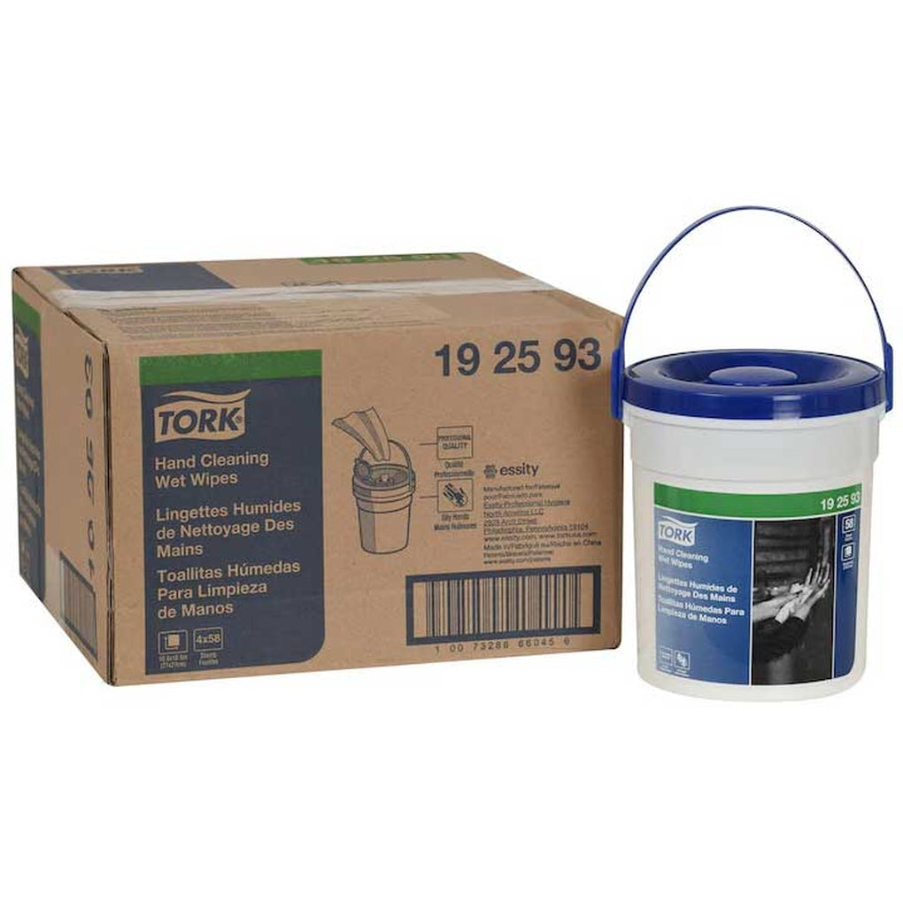 TORK 192593 Hand Cleaning Wet Wipe Bucket 1Ply 10.6Inx10.6In White 4X58