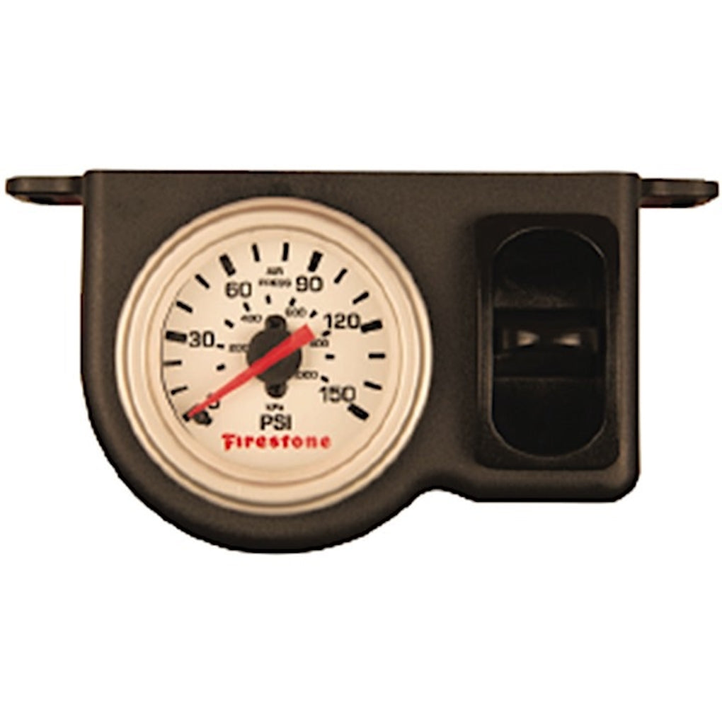 Firestone 2570 Plastic Single Pneumatic White Gauge