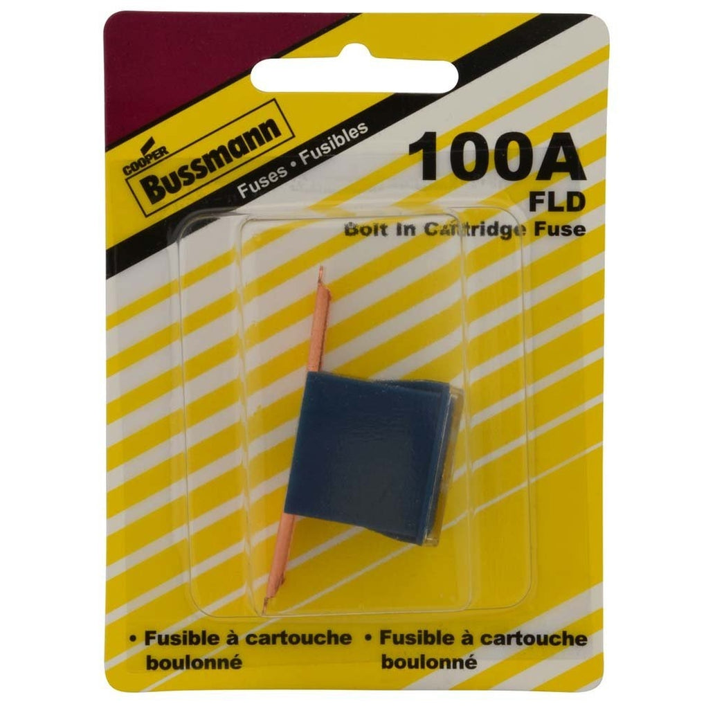 Bussmann FLD-100 Bolt-mount Cartridge Fuses 100A Blue
