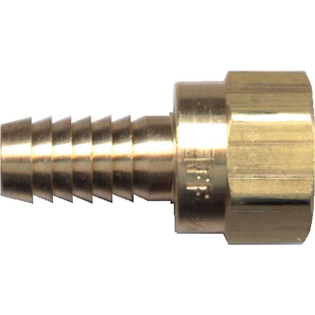 Fairview 128-46 Brass 45Deg Hose Barb 1/4In X 3/8In Female Flare