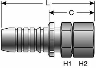 Gates G20170-2024 GlobalSpiral Couplings Female JIC 37 Flare Swivel