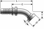 Gates G20357-2020 GlobalSpiral Couplings Code 62 O-Ring Flange Heavy 45 Bent
