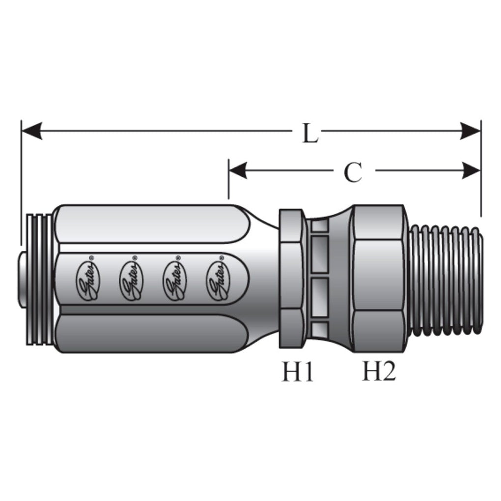 Gates G28170-0606 Hydraulic Coupling / Adapter