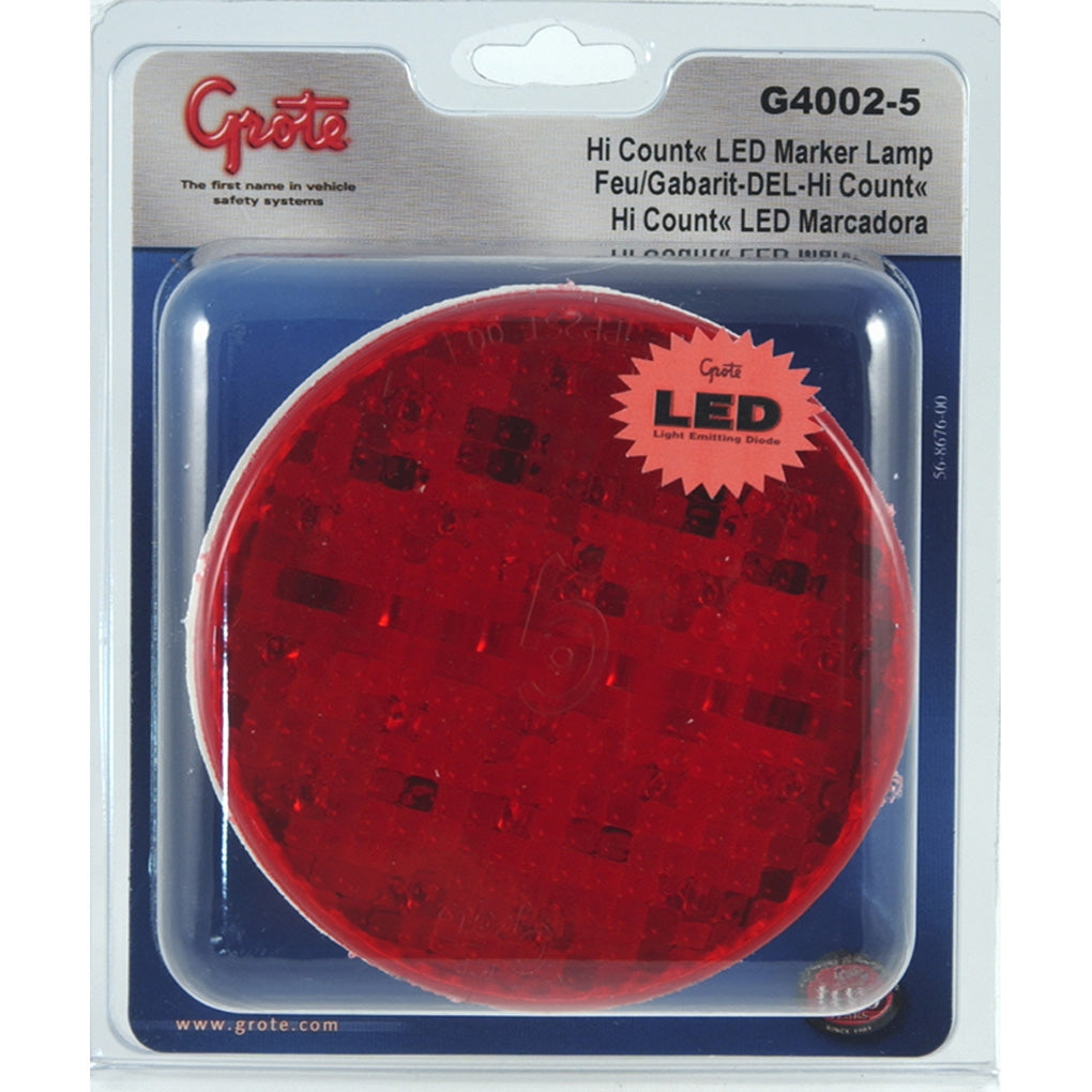 Grote G4002-5 Red 4" Round LED STT Lamp