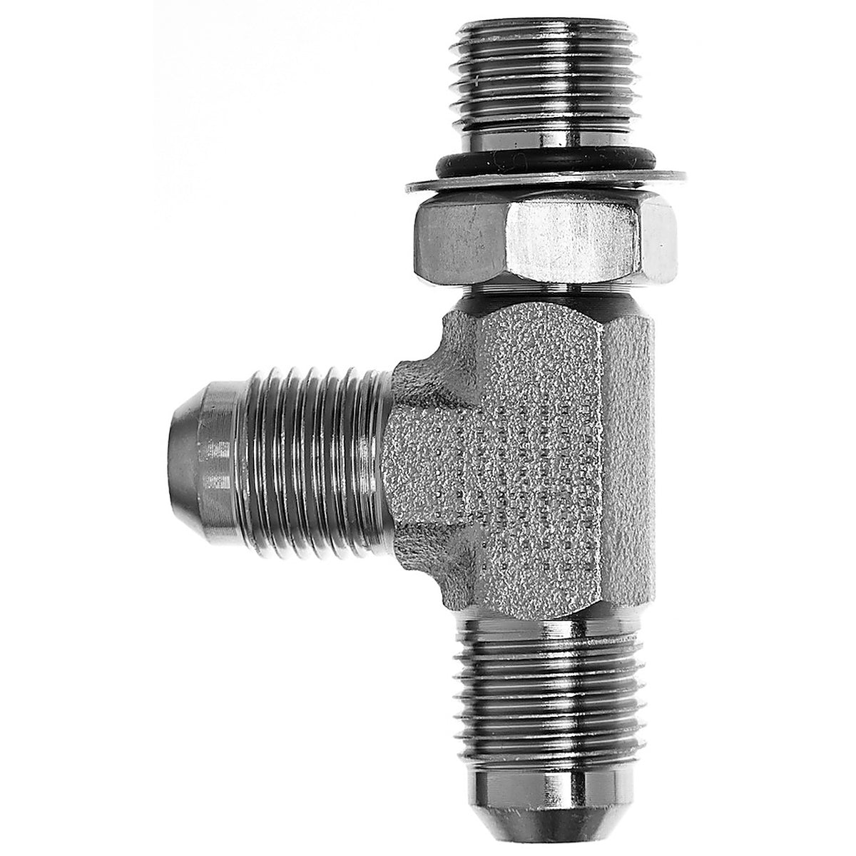 Gates - G60352-0404 - Male O-Ring Boss to Male JIC 37 Flare to Male JIC 37 Flare - Tee (SAE to SAE)