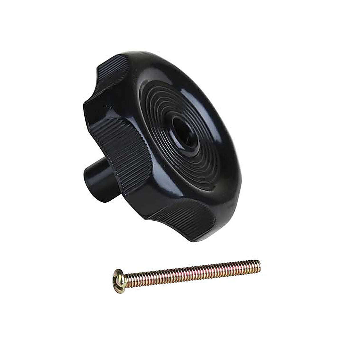 RV Designer - H713 - Window Knob - Black - 1in Shaft