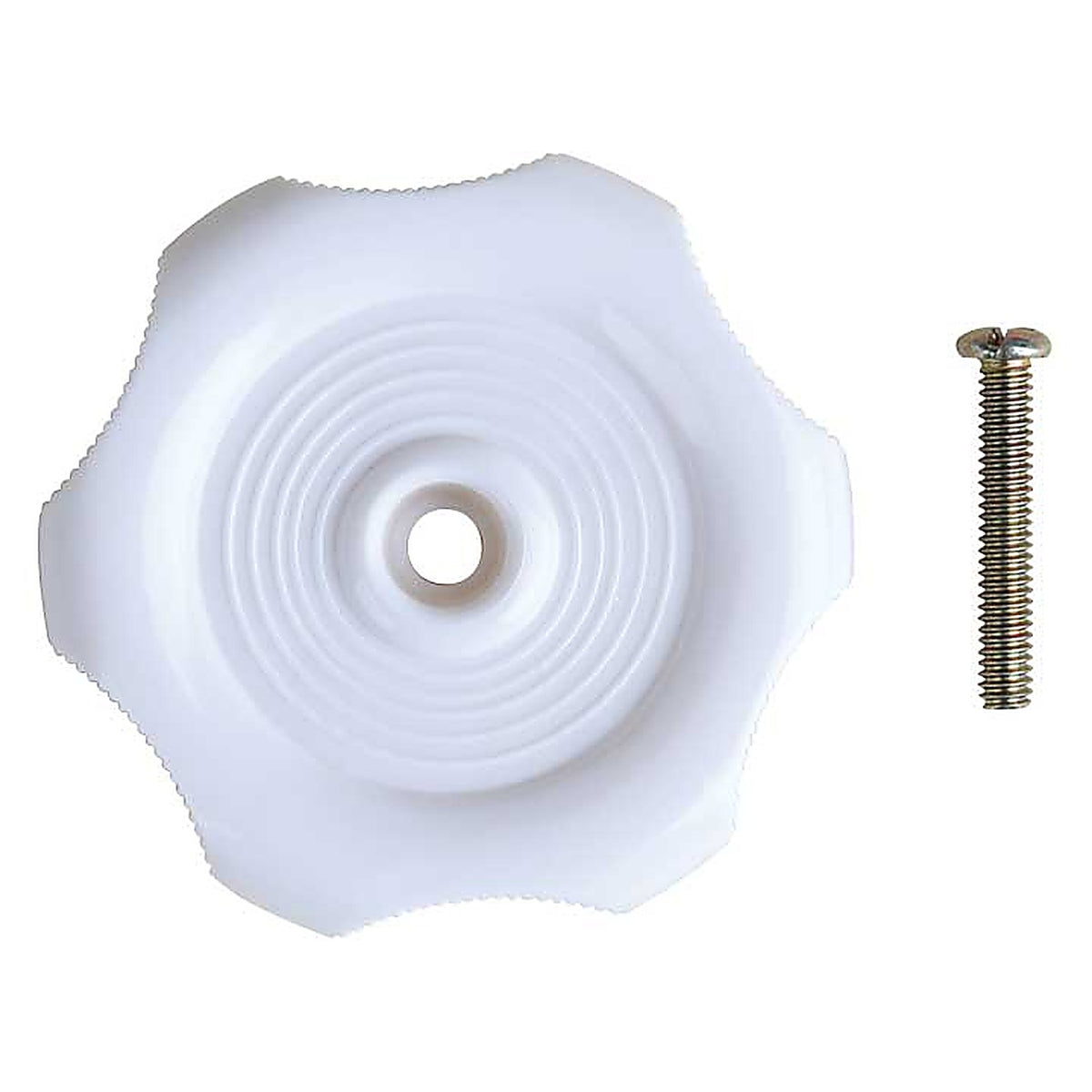 RV Designer - H715 - Window Knob - White - 1/2in Shaft