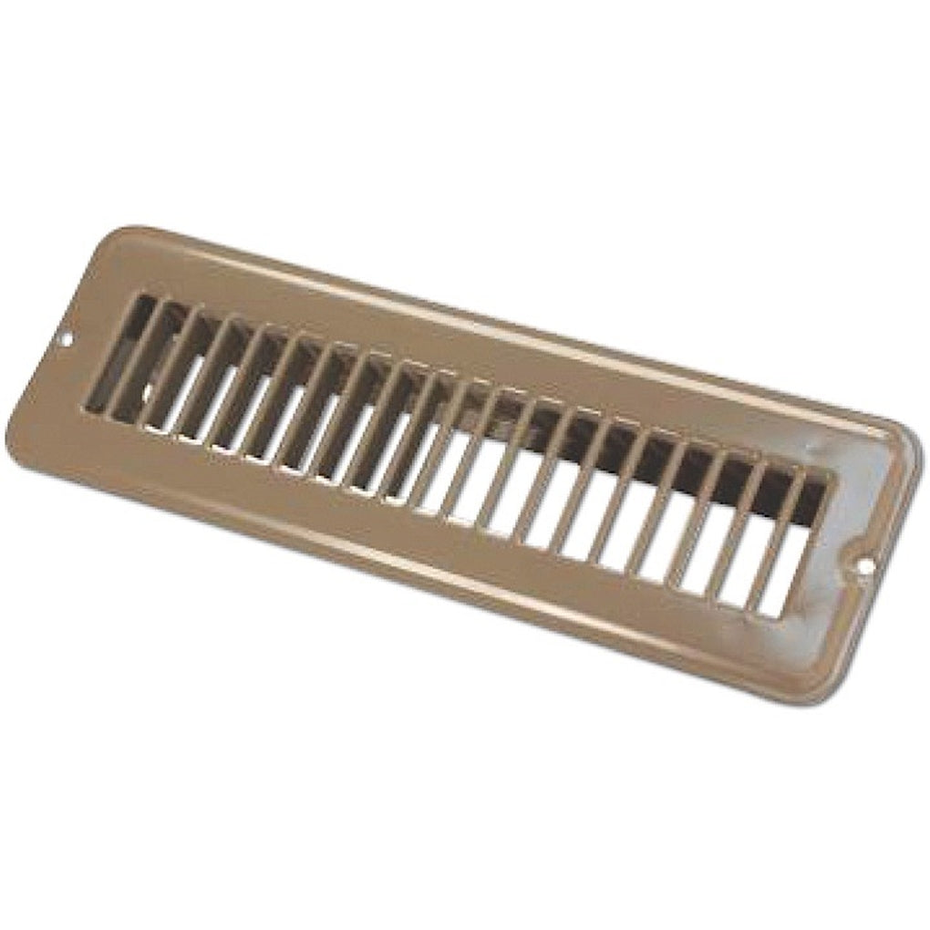 JR Products 02-28935 2In X 10In Floor Register Undampered Metal Brown