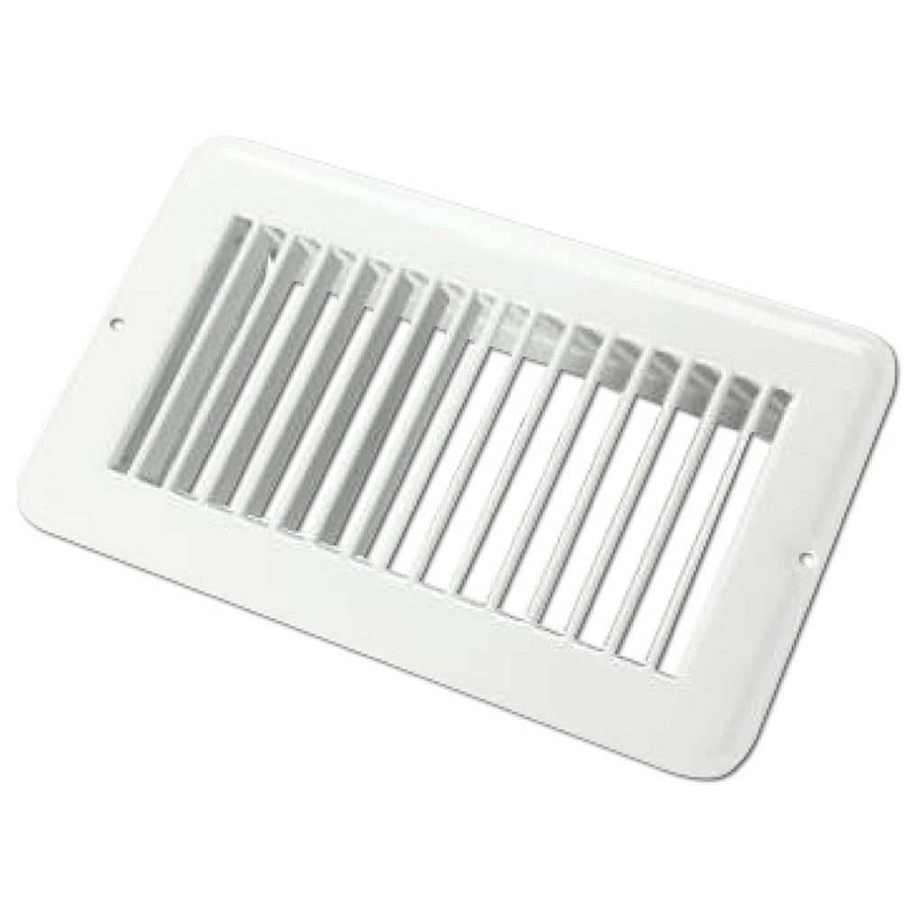 JR Products 02-28945 4In X 8In Floor Register Undampered Metal White
