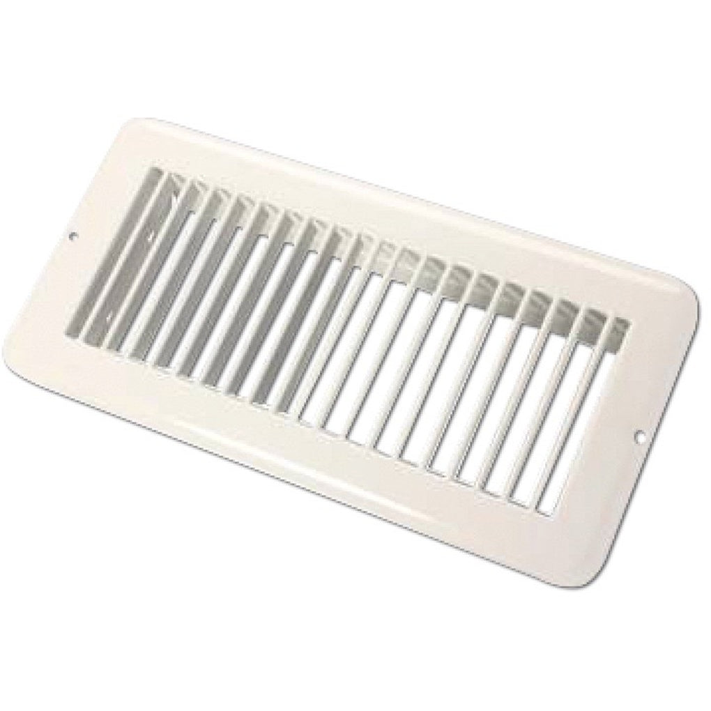 JR Products 02-28985 4In X 10In Floor Register Undampered Metal White