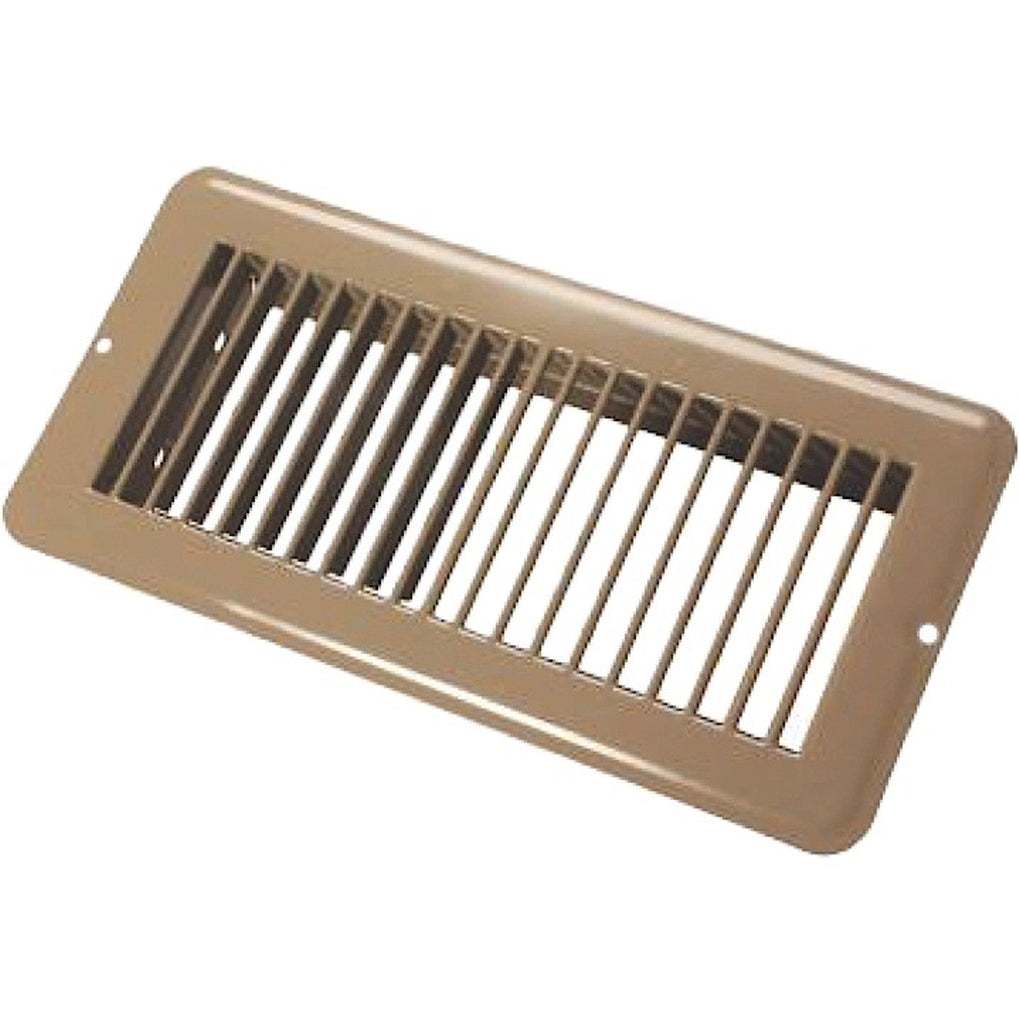 JR Products 02-28995 4In X 10In Floor Register Undampered Metal Brown