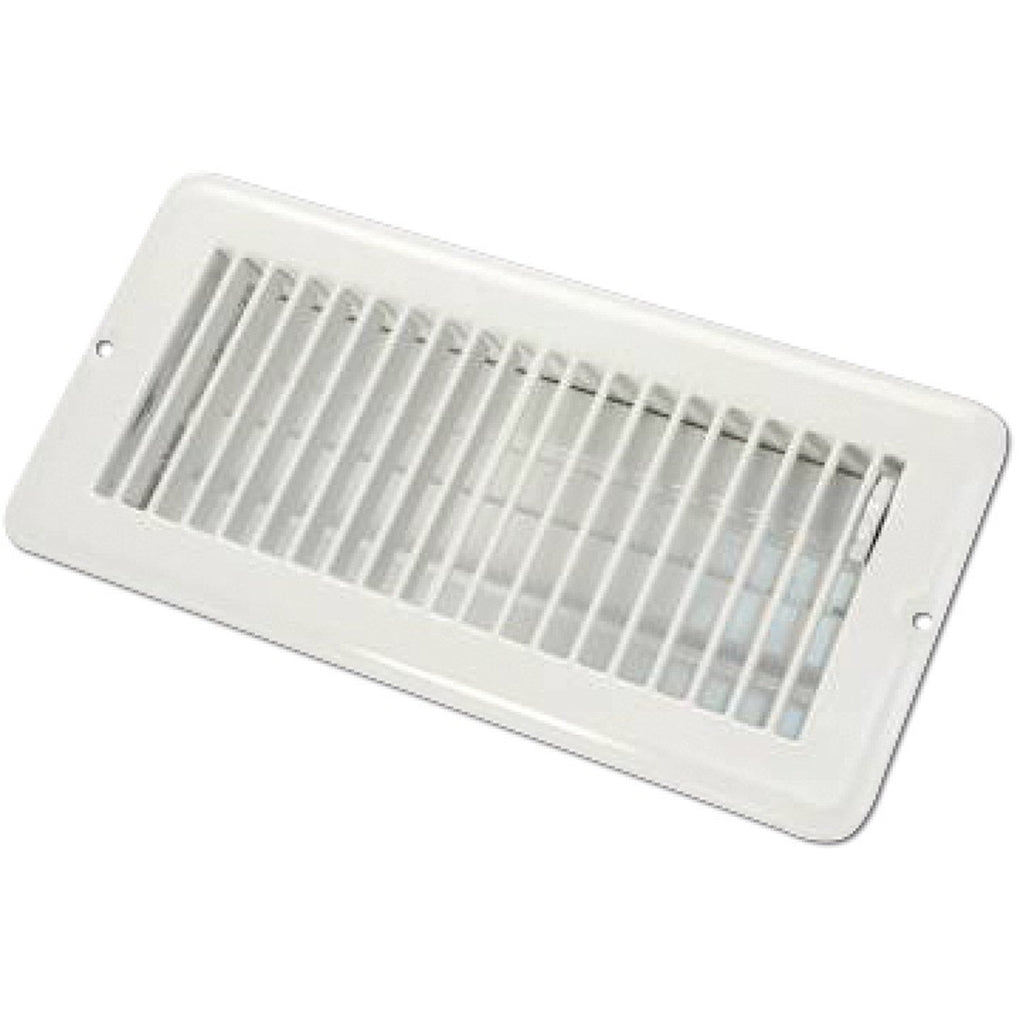 JR Products 02-29005 4In X 10In Floor Register Dampered Metal White