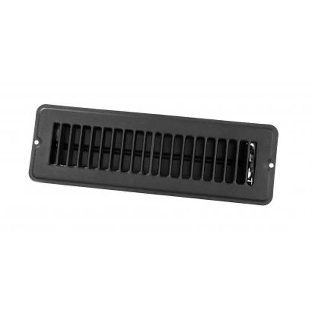 JR Products 02-29135 2In X10In Floor Rgister Dampered Metal Black