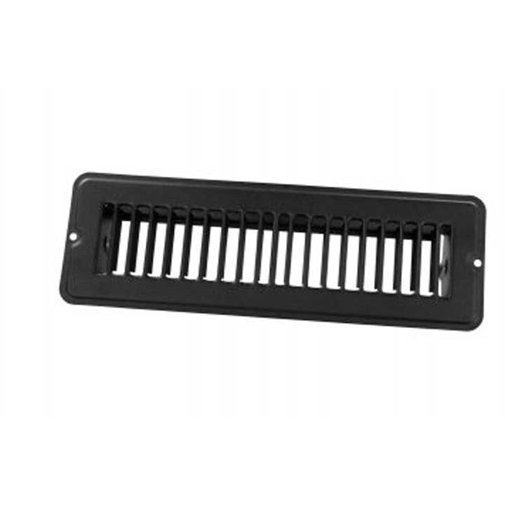 JR Products 02-29145 2In X10In Floor Rgister Undampered Metal Black