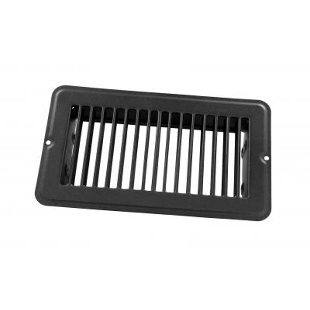 JR Products 02-29165 4In X 8In Floor Register Undampered Metal Black
