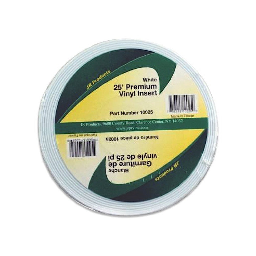 JR Products 10025 25Ft Premium Vinyl Insert White