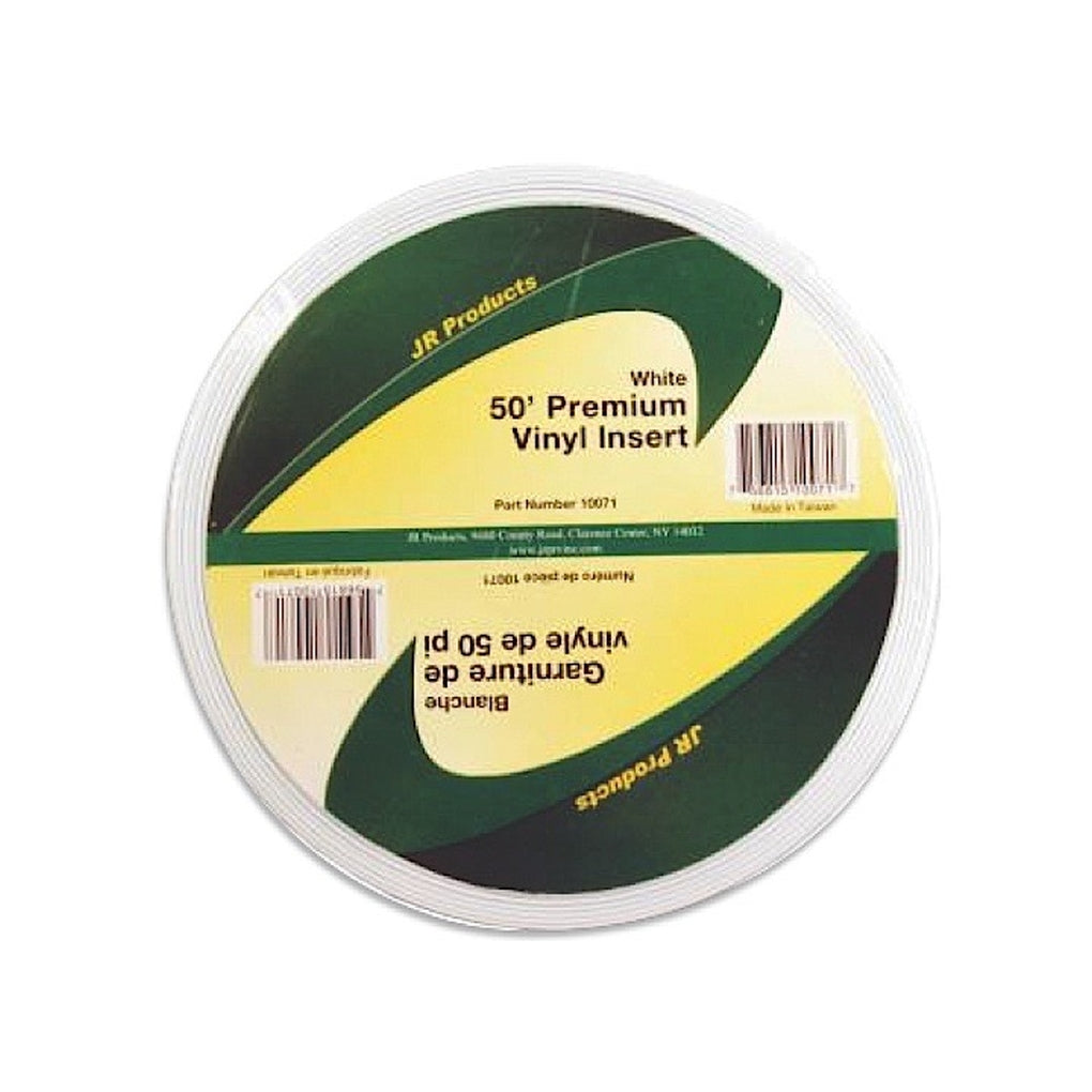 JR Products 10071 50Ft Premium Vinyl Insert White