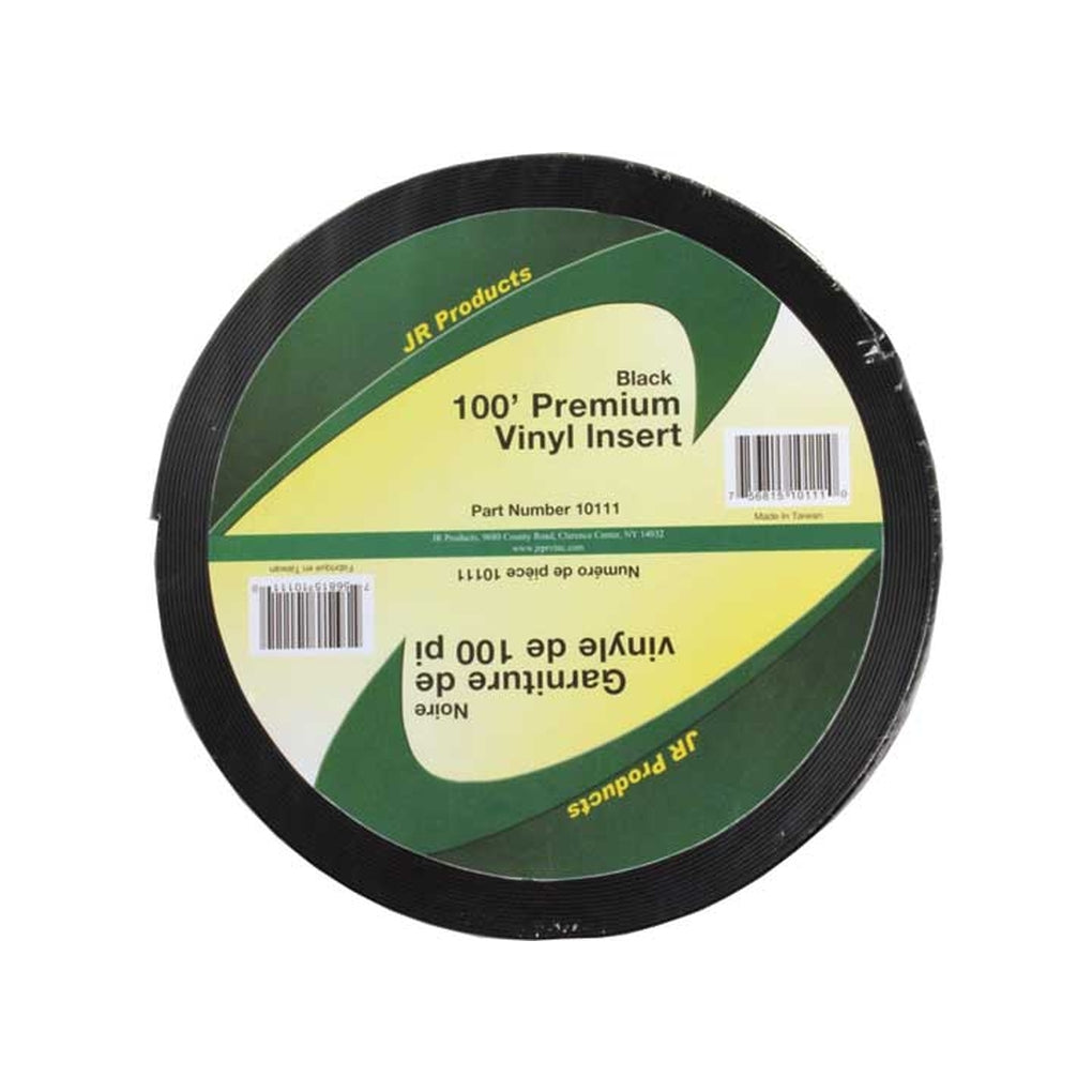 JR Products 10111 100Ft Premium Vinyl Insert Black