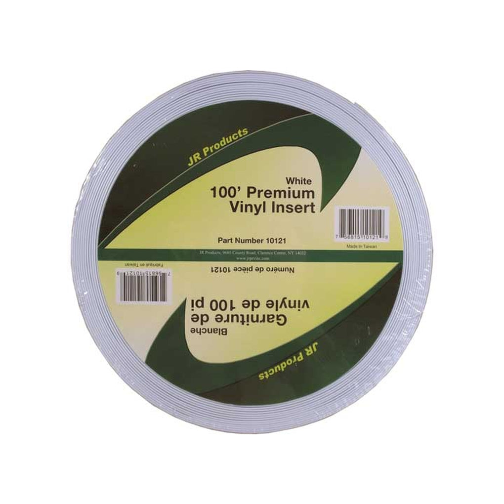 JR Products 10121 100Ft Premium Vinyl Insert White