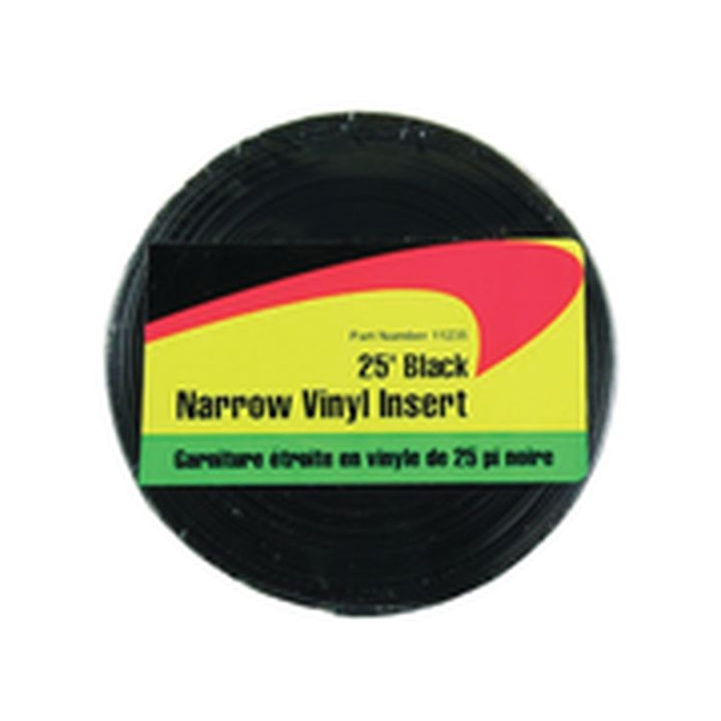 JR Products 11235 25Ft Narrow Vinyl Insert Black