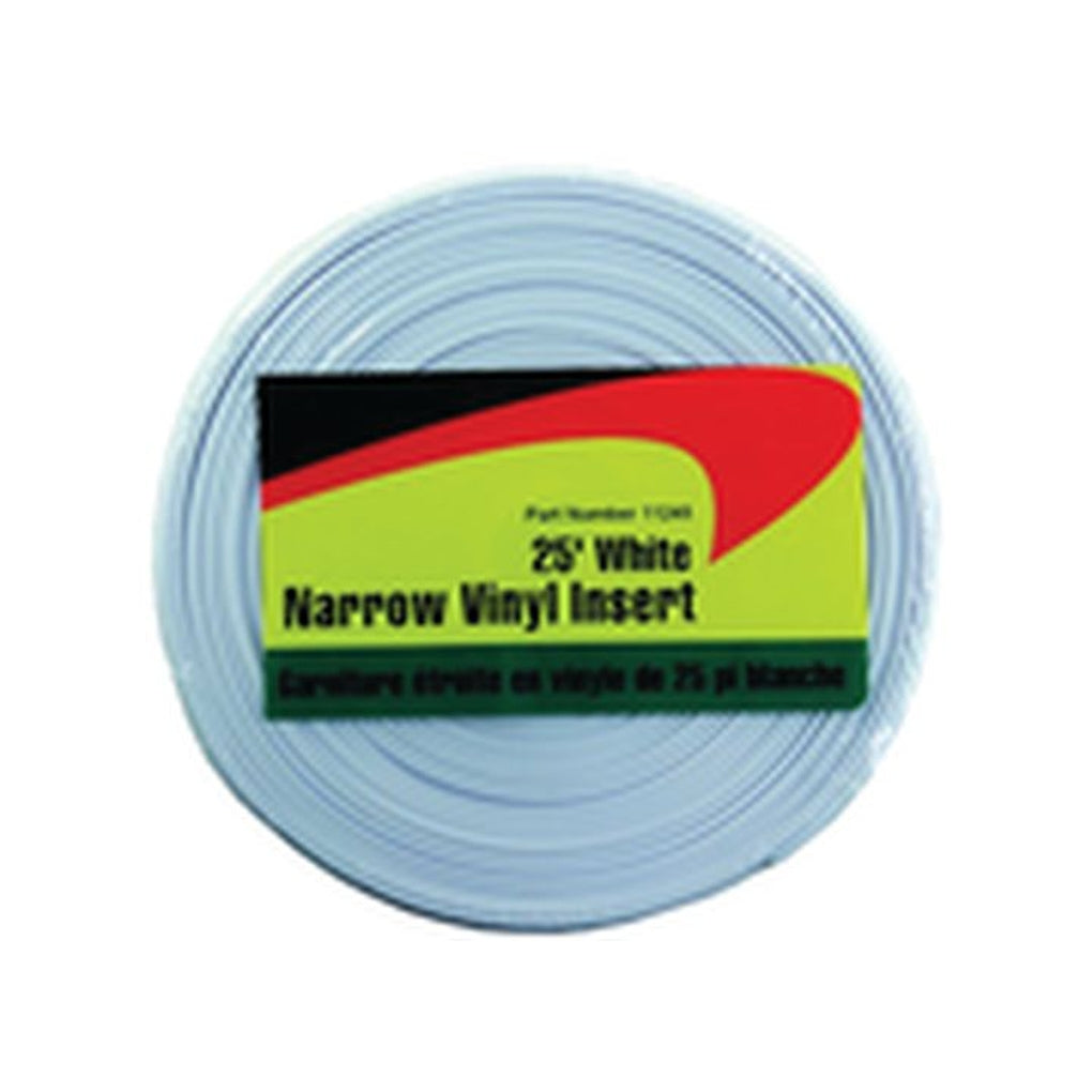 JR Products 11245 25Ft Narrow Vinyl Insert White