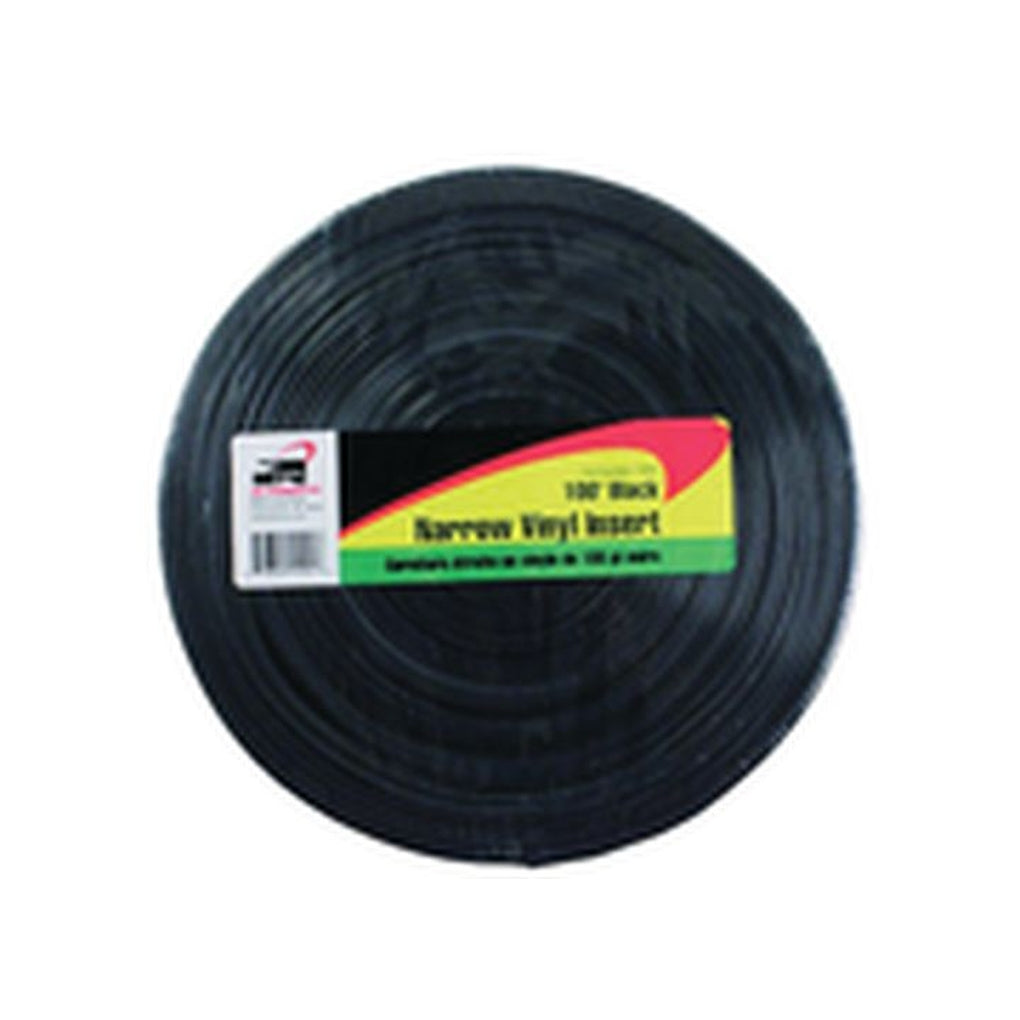JR Products 11291 100Ft Narrow Vinyl Insert Black