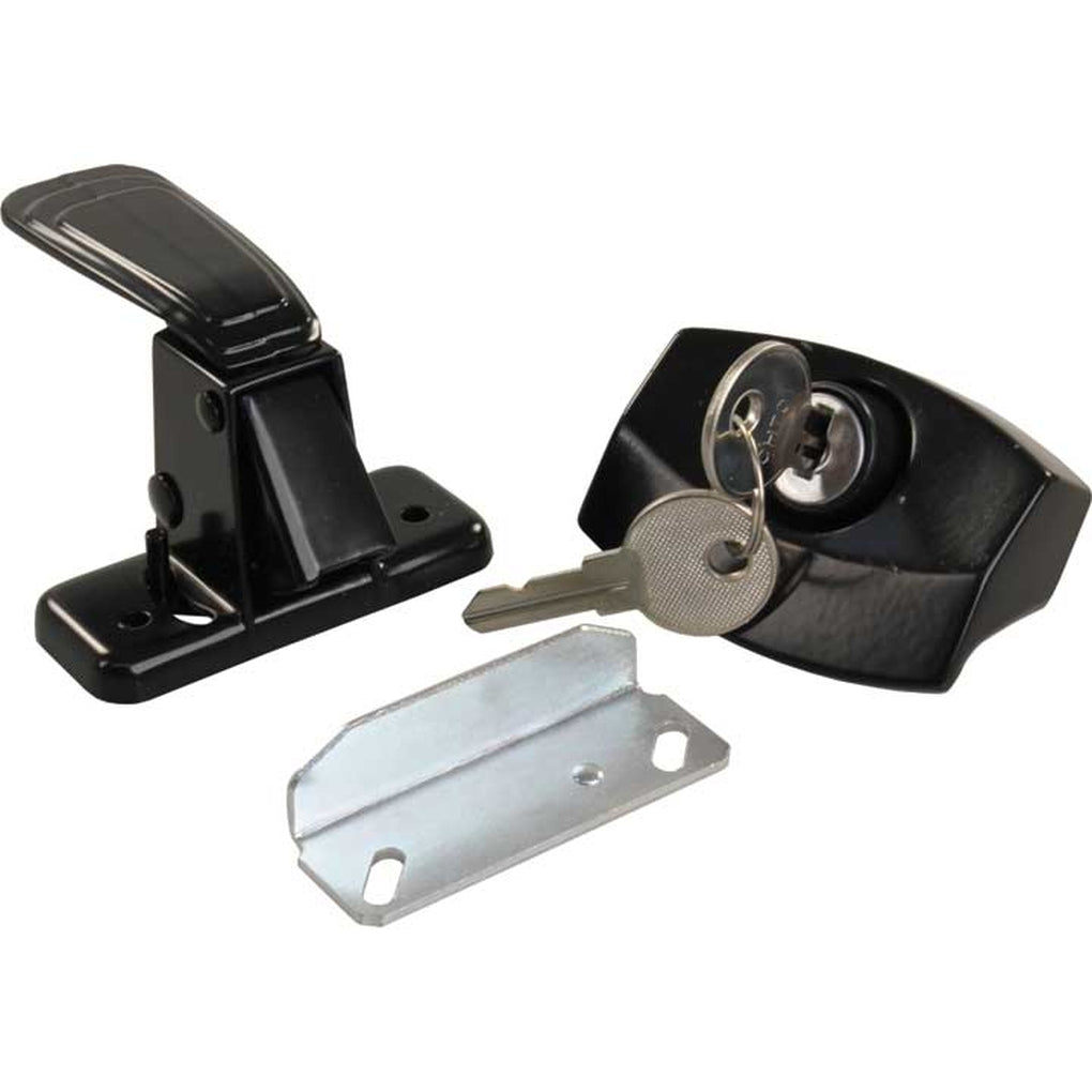 JR Products 11675 Camper Door Latch Locking Black