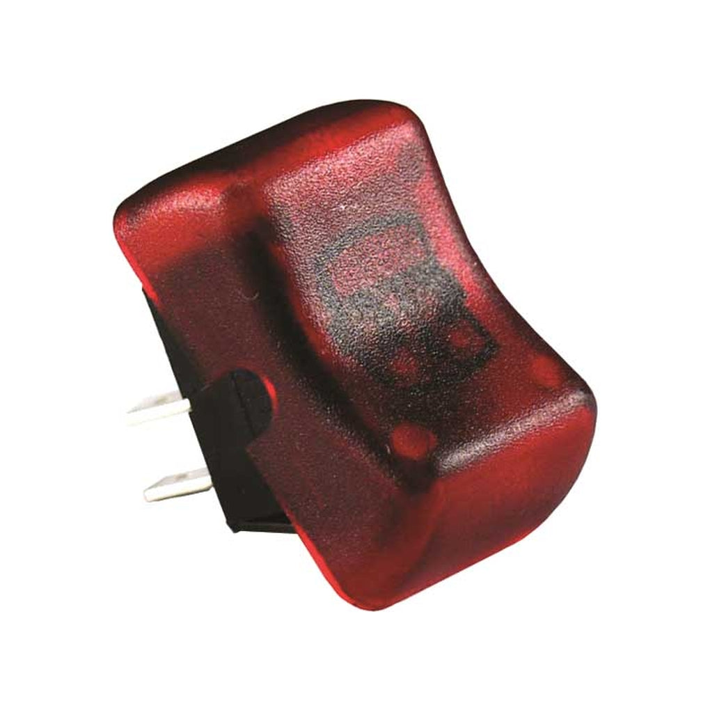JR Products 12045 Illuminated On/Off Rocker Switch Red