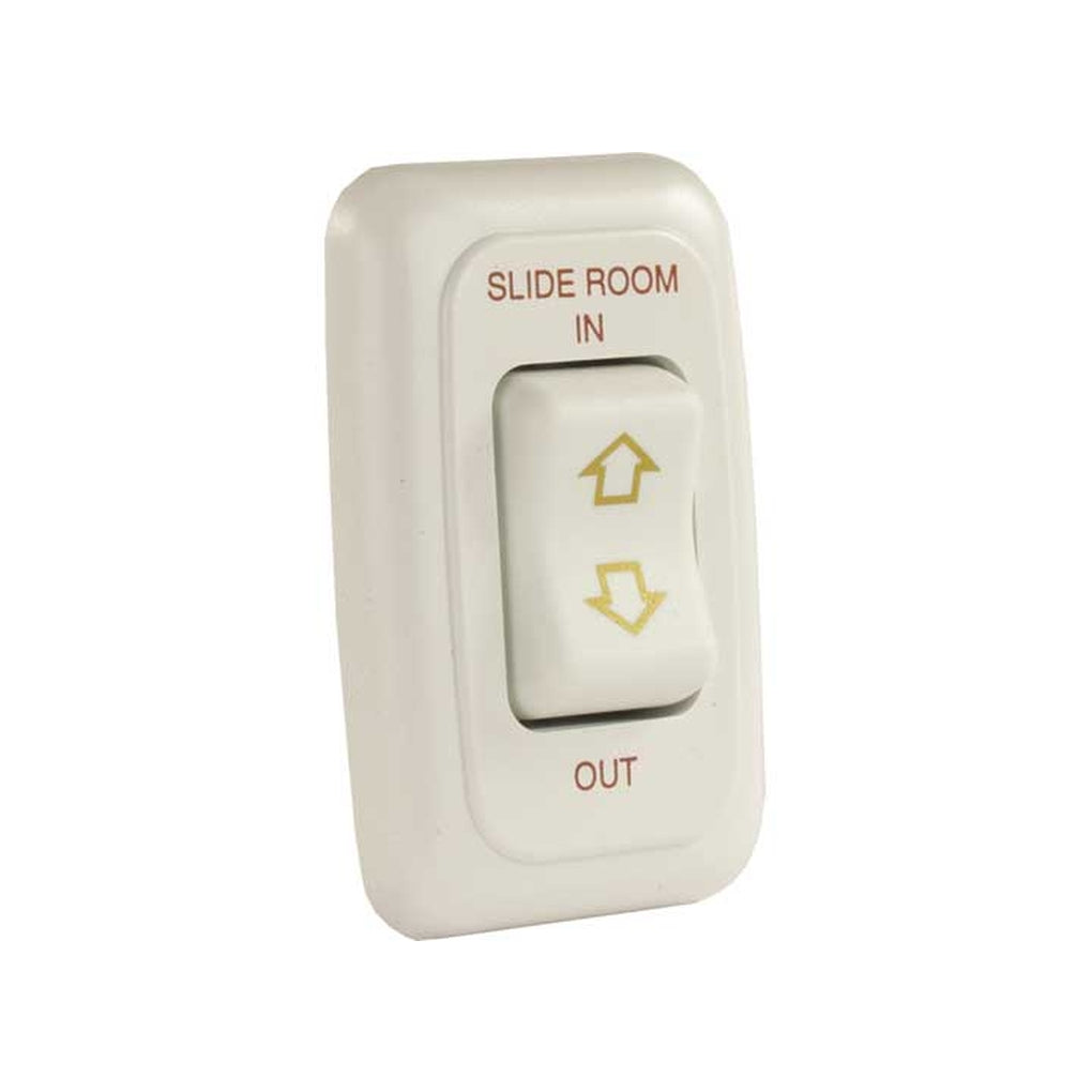 JR Products 12075 Single Slideout Switch Assembly W/Bezel White