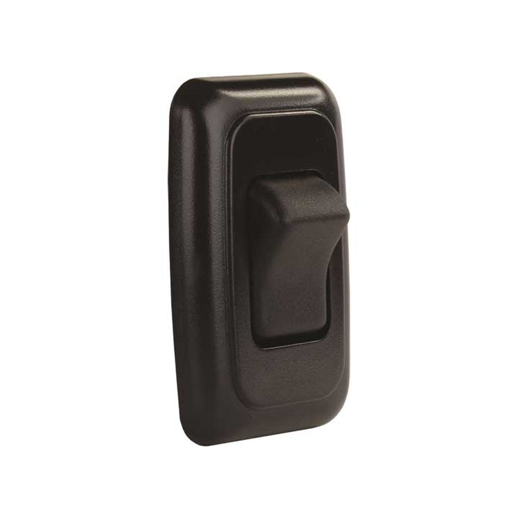 JR Products 12225 Single Rocker Switch Assembly W/Bezel Black
