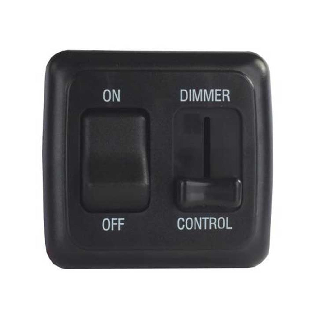 JR Products 12275 Dimmer On/Off Rocker Switch Assembly W/Bezel Black