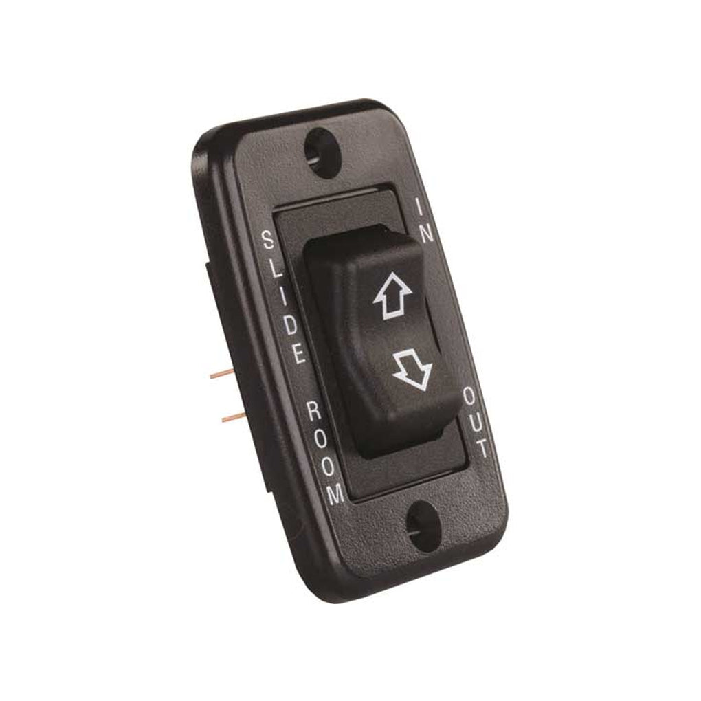 JR Products 12355 Low Profile Single Slideout Switch Black