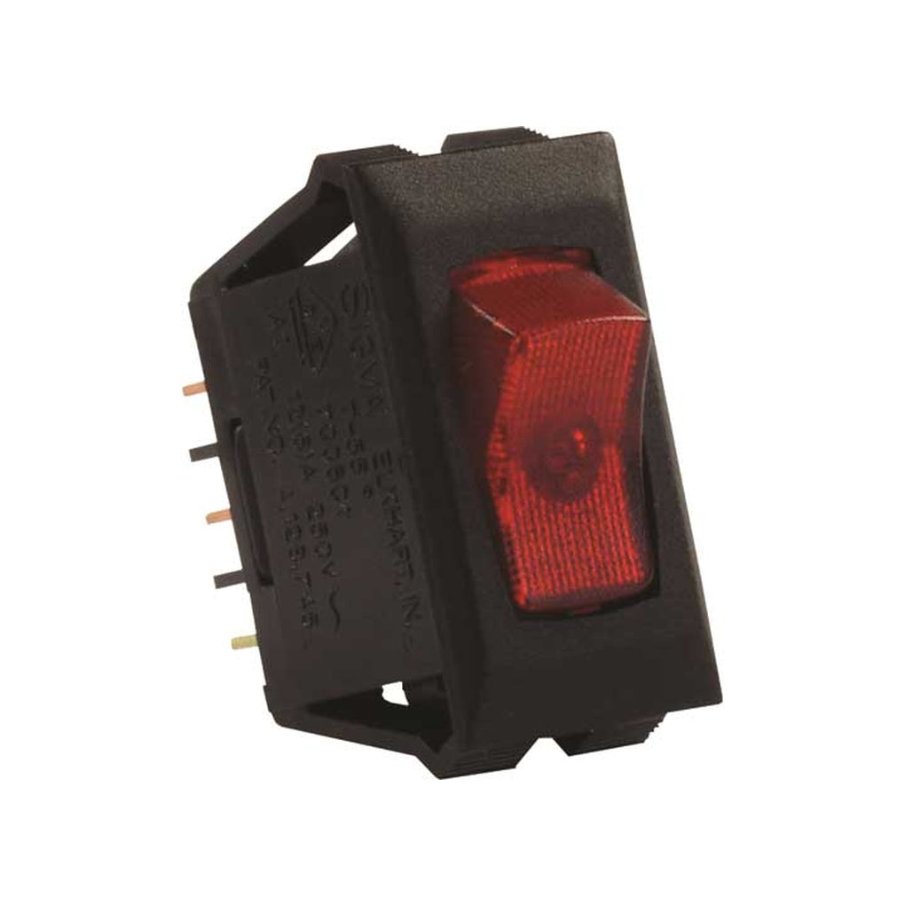 JR Products 12515 Illuminated 120V On/Off Switch Red/Black